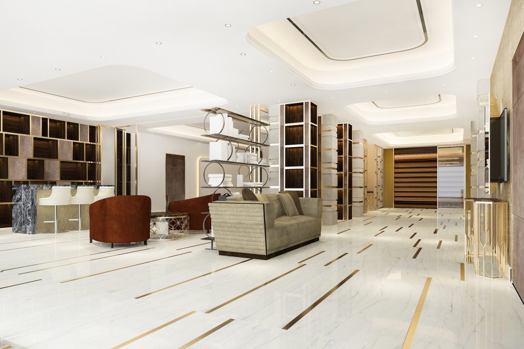 3d rendering modern luxury hotel and office reception and meeting lounge 3d rendering modern luxury hotel and office reception and meeting lounge