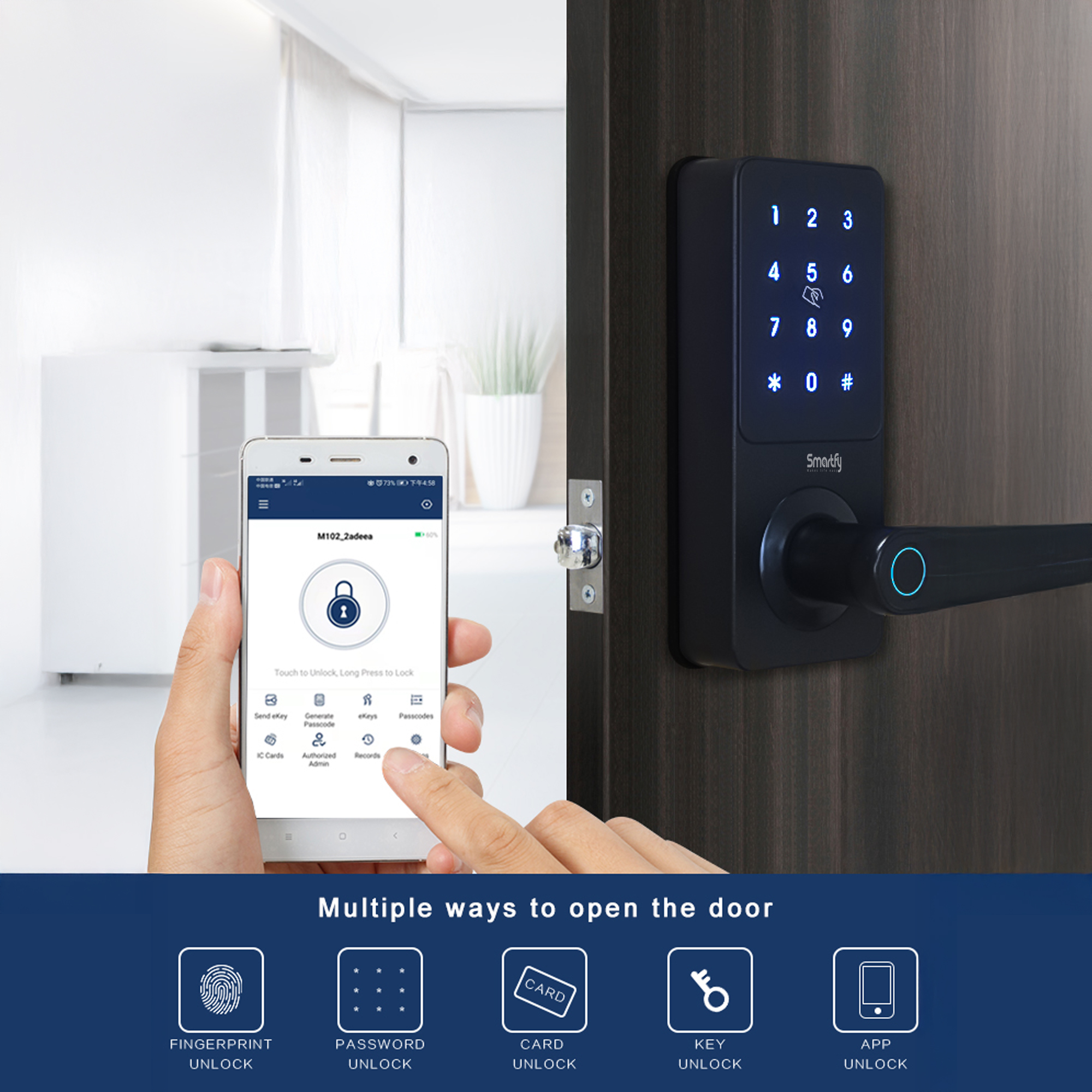 smartfy p7024 smart fingerprint lock