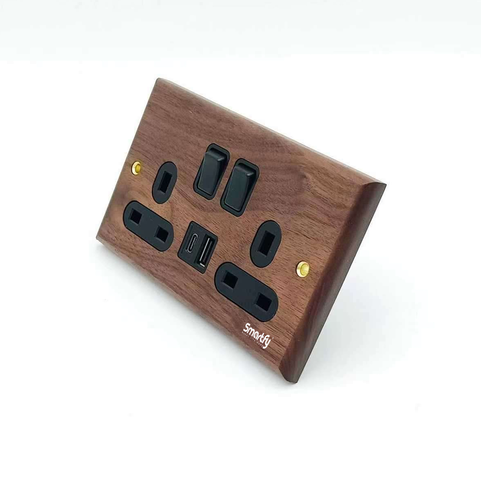 SMARTFY Double UK Switched Socket with USB + Type-C - Image 4