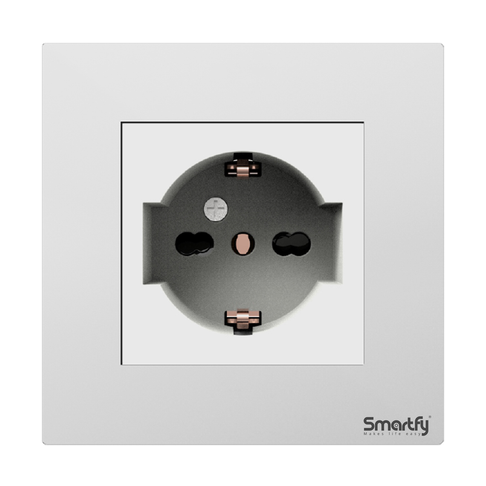 SMARTFY 16A Schuko & Italian Socket | Aluminum D8B Series High-Voltage Wall Socket