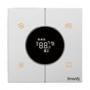 SMARTFY Knob Thermostat | Aluminum D8B Wall-Mounted HVAC & Fan Coil Controller