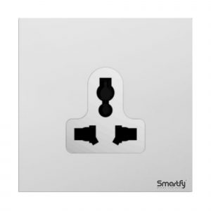 SMARTFY 3 Pin Universal Socket | Aluminum D8B High-Voltage Wall Socket