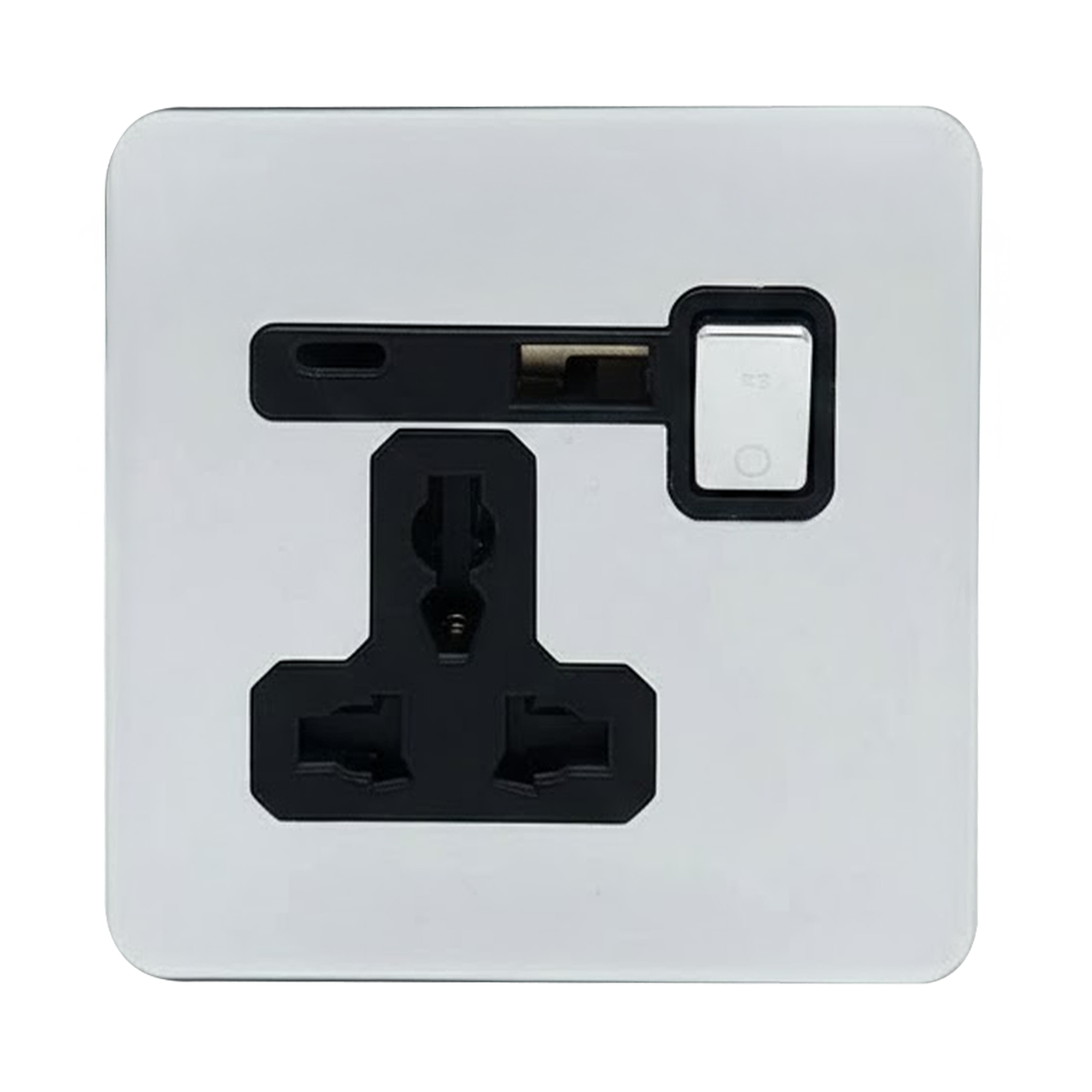 SMARTFY A Series Wall Socket with USB Type-A & Type-C – Chrome, 13A