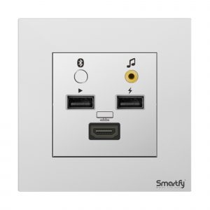 SMARTFY 86-Type Multimedia Socket | Aluminum D8B Function Modular Panel