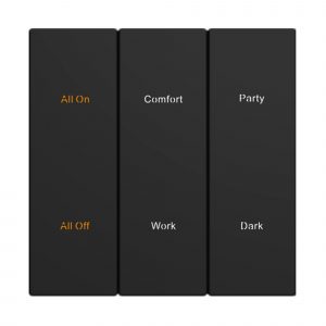 SMARTFY 3-Gang 6-Key KNX Metal Tact Switch | D8B Wall-Mounted Smart Switch