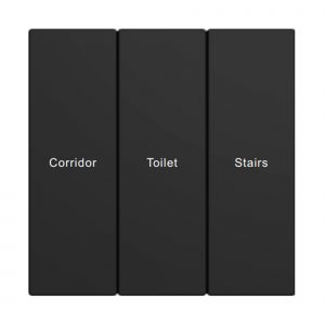 SMARTFY 3-Gang Metal Mechanic Switch | D8B Wall-Mounted High-Voltage Switch