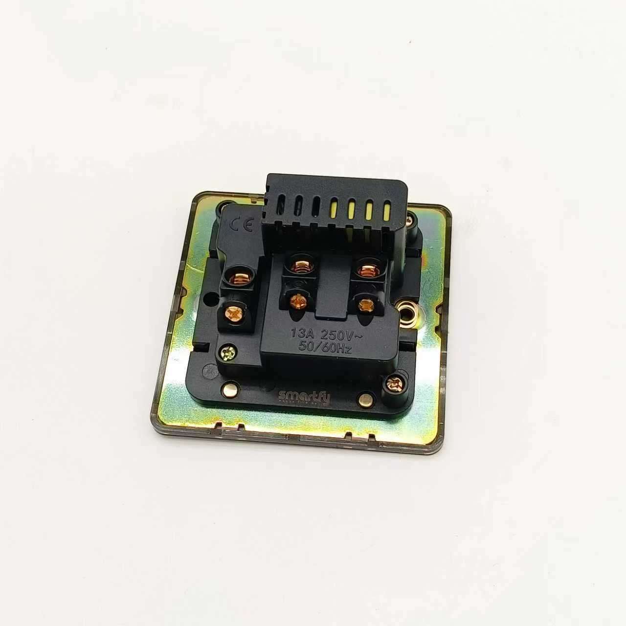 SMARTFY A Series Wall Socket with USB Type-A & Type-C – Chrome, 13A - Image 2