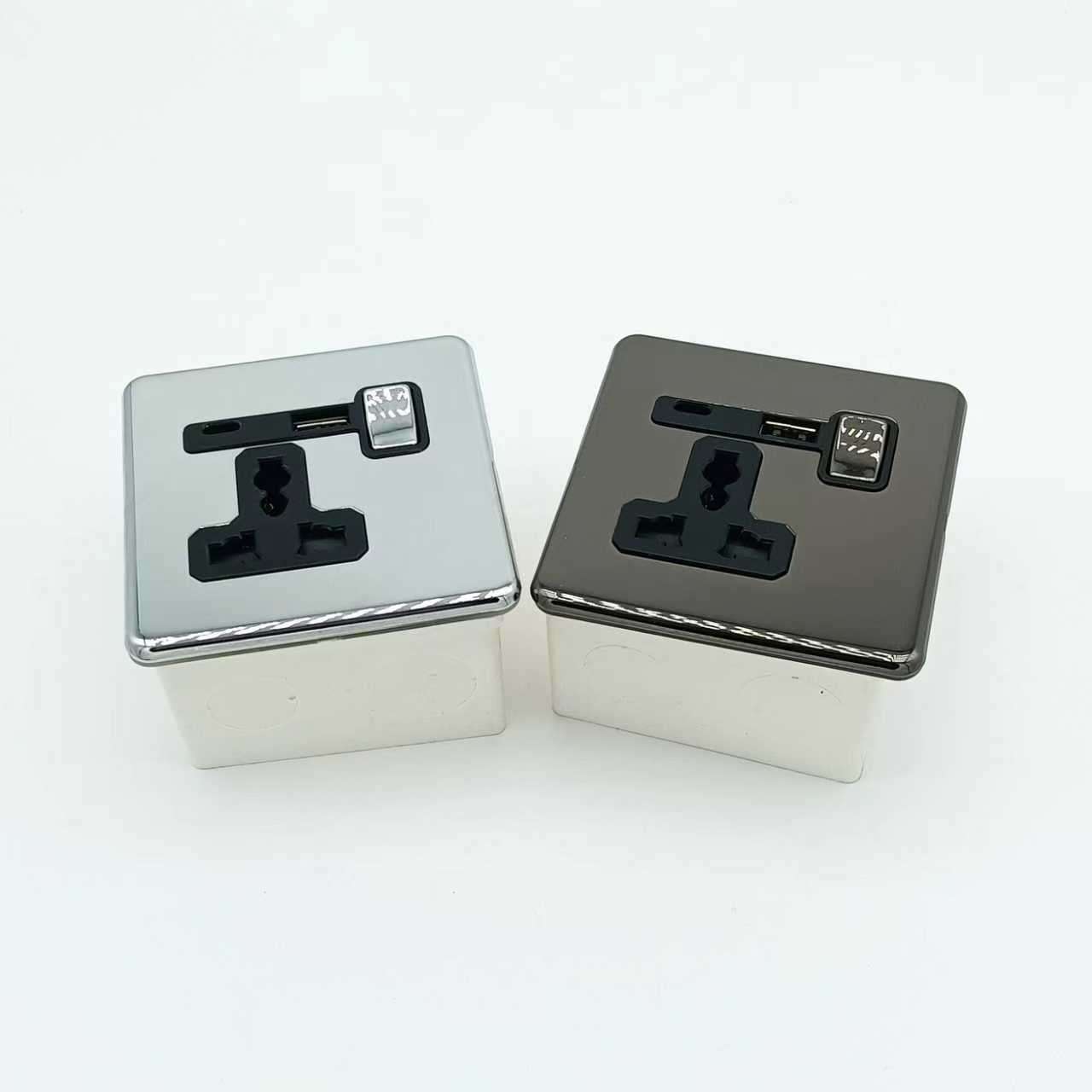 SMARTFY A Series Wall Socket with USB Type-A & Type-C – Chrome, 13A - Image 3